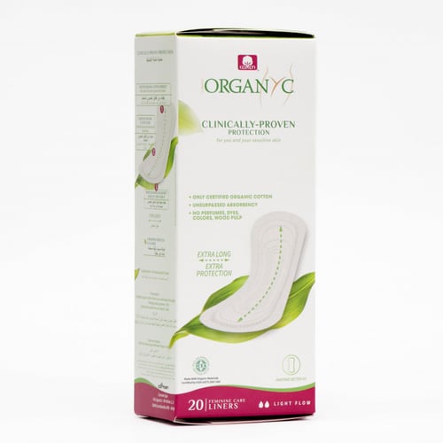 أورجانيك فوط نسائية يومية للتدفق الخفيف - 20 قطعة