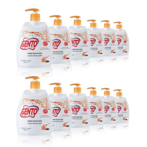 جنتو صابون اليد العسل مع الحبة السوداء 500 مل - 12...
