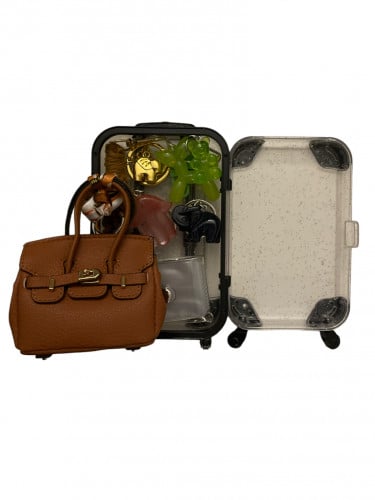 Brown Keychain Travel set