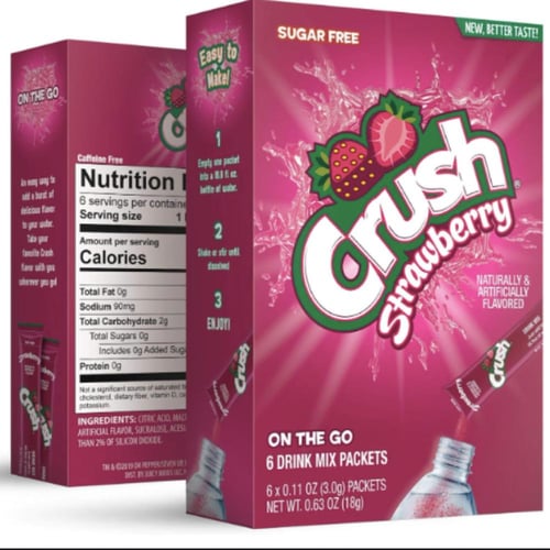 Singles To Go - Crush- منكهة مياة كرش خاليه من الس...