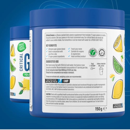 ‏Applied Nutrition Critical Greens – مكمل سوبر جري...