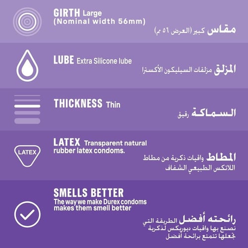 ديوركس عازل طبي رقيق بمزيد من المزلق 12 قطعة