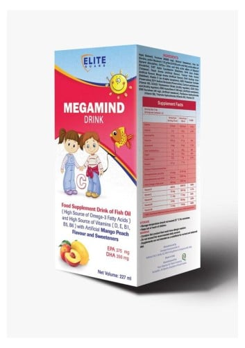 ميجاميند مشروب مكمل غذائي للاطفال لدعم النمو العقل...