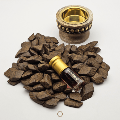 أوقيتان من بخور المروكي مع ربع تولة دهن عود ترات و...