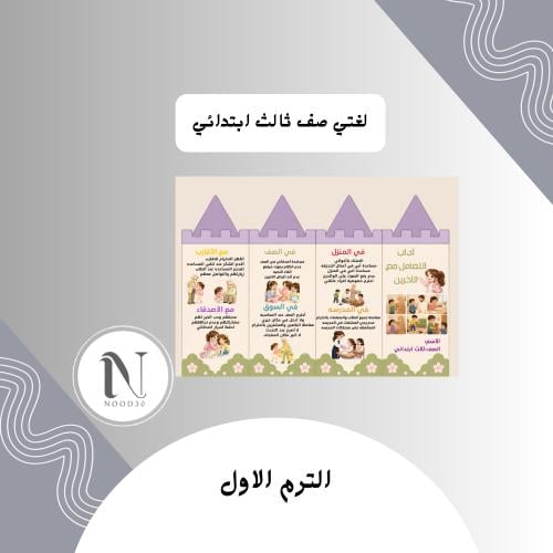 مطوية التعامل مع الاخرين لغتي ثالث ابتدائي