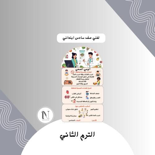 الوعي الصحي لغتي سادس ابتدائي الترم الثاني