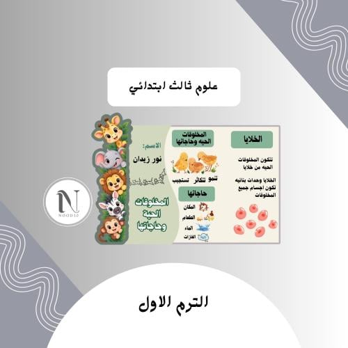 المخلوقات الحية وحاجتها علوم ثالث ابتدائي