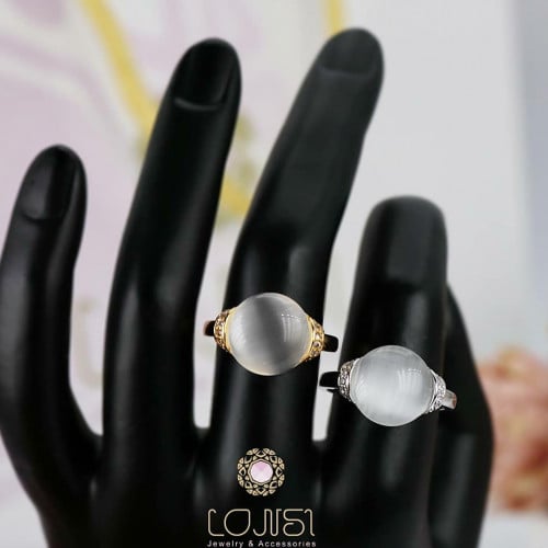 خاتم زركون ناعم مطلي