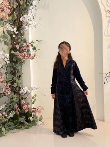 جلابية مخمل بناتي