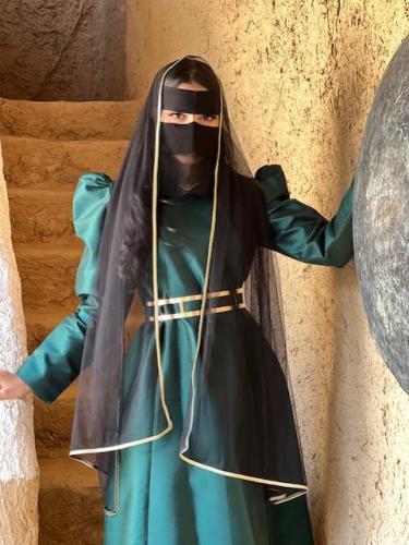 جلابية تفته لون أخضر وأسود