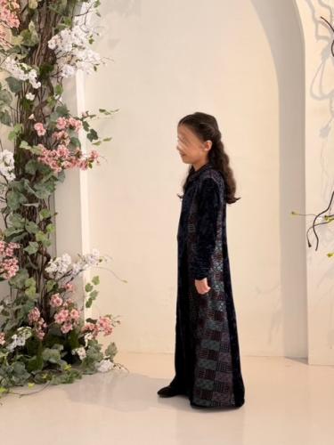 جلابية مخمل بناتي