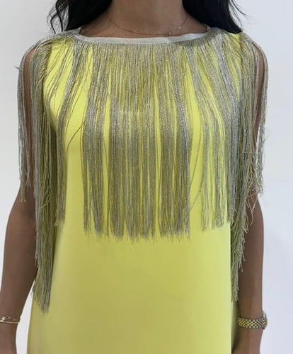 جلابيةبصدر واكمام هدب