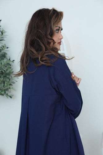 عباية خامة لينن كحلي