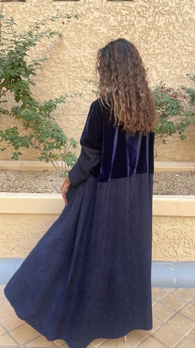 عباية خامة مخمل وقماش شتوي