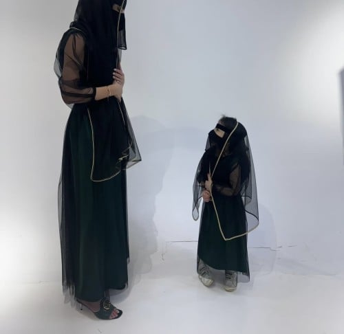 جلابية كريب مع تل وحزام