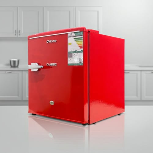 ثلاجة جي في سي كلاسيك احمر