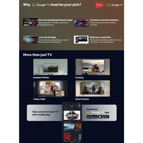 شاشة LED امباكس 50 بوصة سمارت 4K ULTRA HD GOOGLE T...
