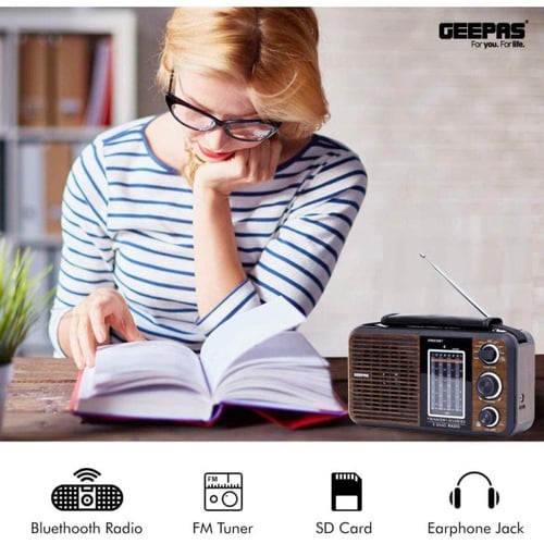 جيباس سماعة مع راديو أسود 240 فولت