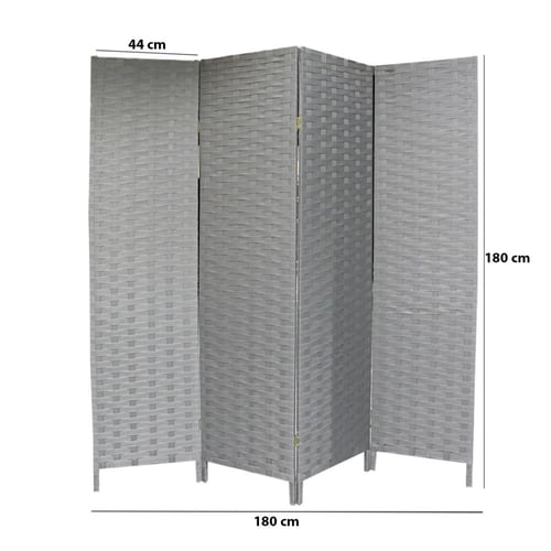 بارتشن قماش 4 دلفة رصاصي