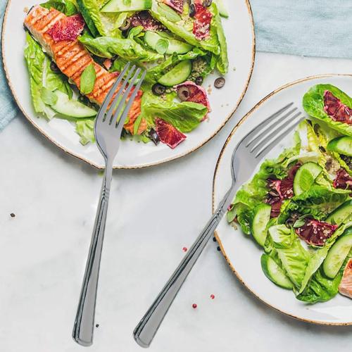 شوكة طعام استيل فضي 6ح