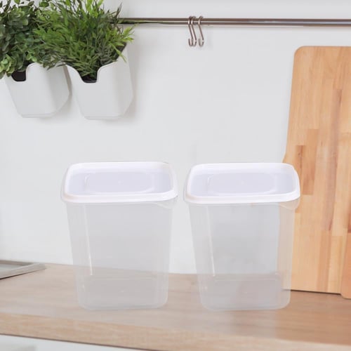 علب بلاستيك شفاف 2ح بغطاء