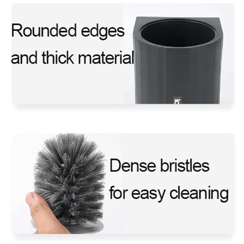 فرشة مرحاض بلاستيك رصاصي بقاعدة مع لاصق جدار