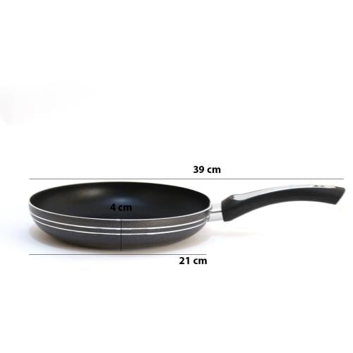 مقلاة مدور يد طويل مقاس 22 سم