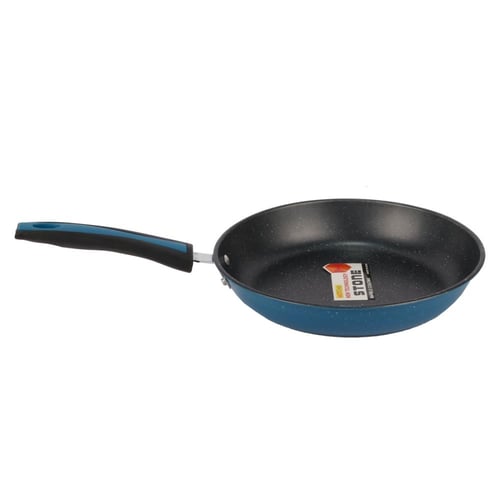 مقلاة مدور ستون ازرق بيد طويل 24 سم