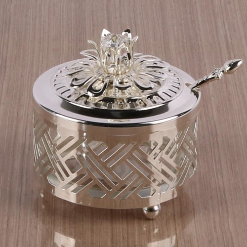 سكرية زجاج فضي