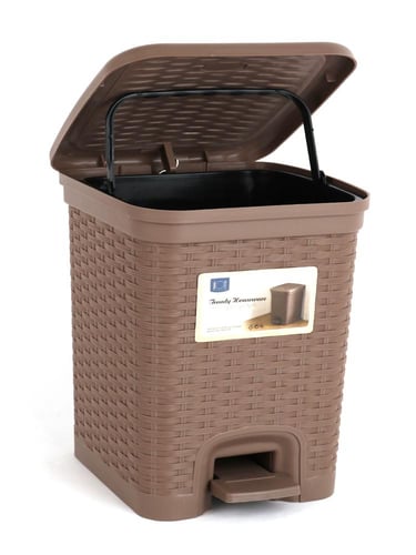 سلة مهملات بلاستيك دعاس 10 لتر لون بني