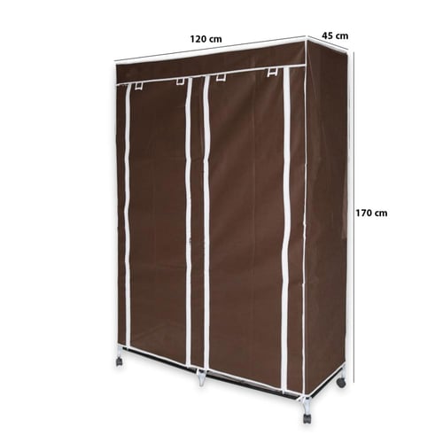 دولاب ملابس حديد مع قماش ملون مع كفرات