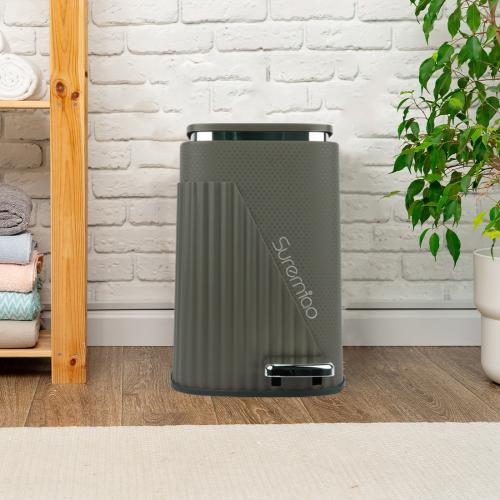 درام زبالة بلاستيك رصاصي دعاسة