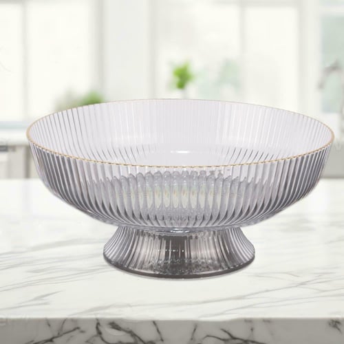 صحون حلا كريلك مدور بقاعدة 26.5*7.5*4CM