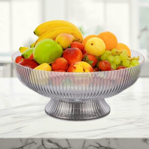 صحون حلا كريلك مدور بقاعدة 26.5*7.5*4CM