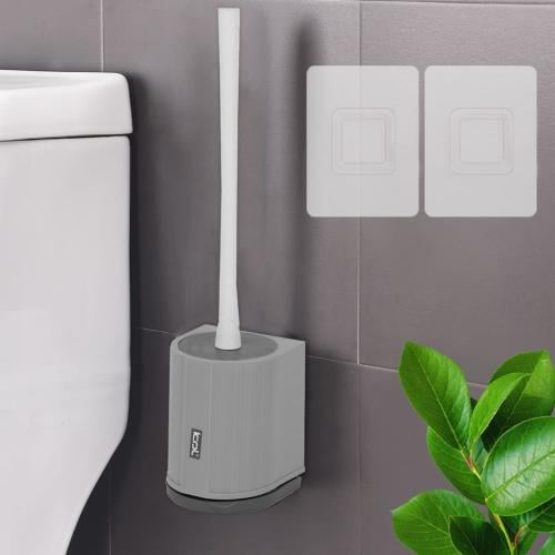 فرشة مرحاض بلاستيك رصاصي بقاعدة مع لاصق جدار