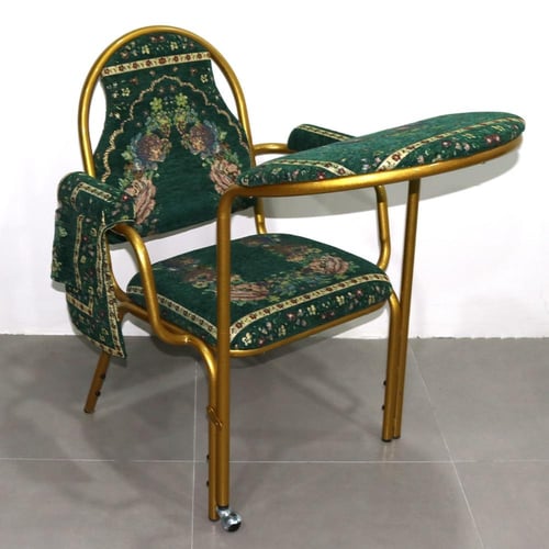 كرسي صلاة قماش يتحمل وزن حتى 200 كيلو - أخضر - SL1...