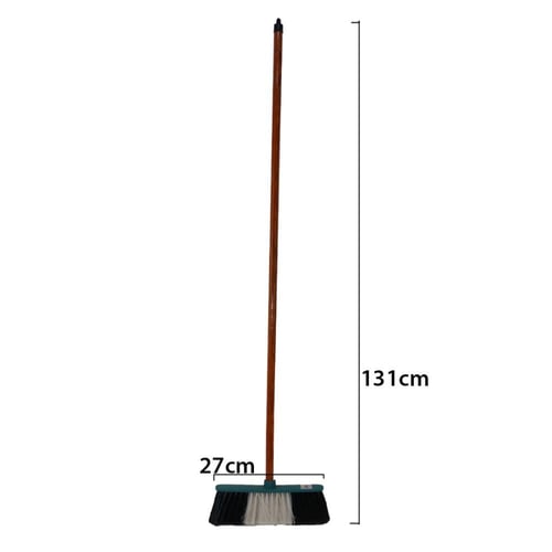 مكنسة ناعم بعصا خشب طويل