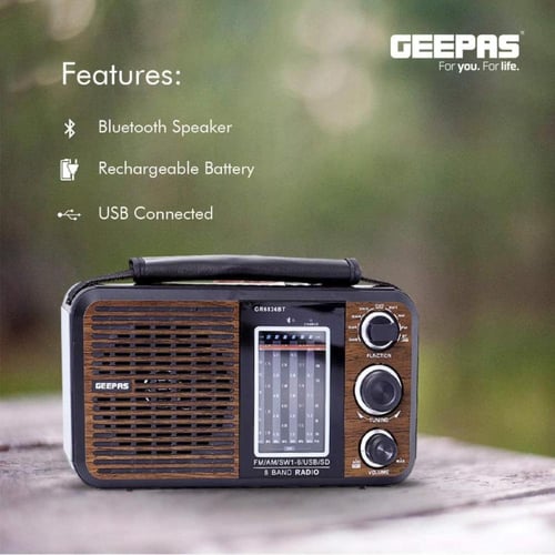 جيباس سماعة مع راديو أسود 240 فولت