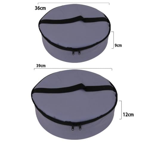 شنطة رحلات مدور طقم 2 حبة اللون رمادي