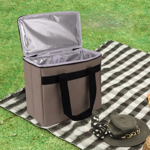 شنطة رحلات مستطيل لون بيج مقاس cm 37*30*20