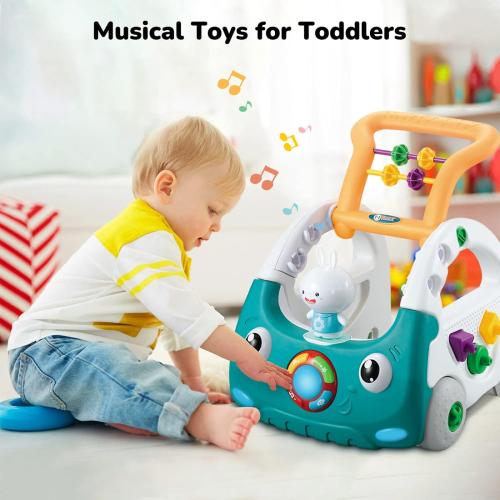 4-in-1 Baby Walker Car – Educational Musical Activity Walker for Toddlers