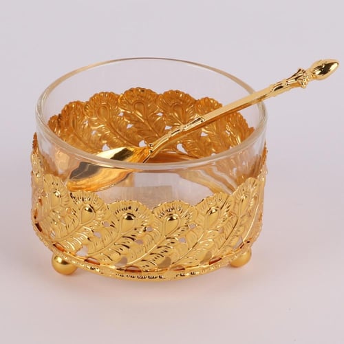 سكرية زجاج ذهبي