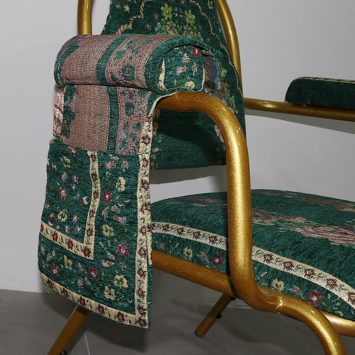 كرسي صلاة قماش يتحمل وزن حتى 200 كيلو - أخضر - SL1...