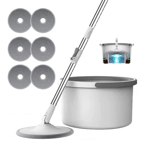 مساحة ارضيات دائرية دوارة موب وحوض للماء