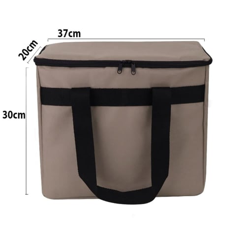 شنطة رحلات مستطيل لون بيج مقاس cm 37*30*20