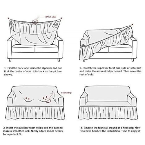 تلبيسة كنب زاوية لون رمادي SL103247