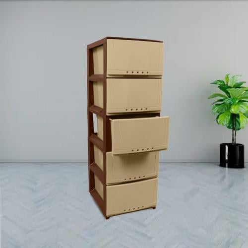 ادراج تخزين بلاستيك بيج بني 5 دور