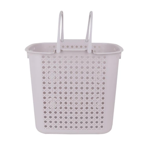 سلة ملابس مع مسكة يد لون بيج مقاس 42*32*38