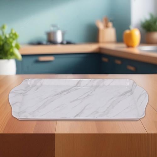 تباسي ميلامين مستطيل رخامي 32*18سم