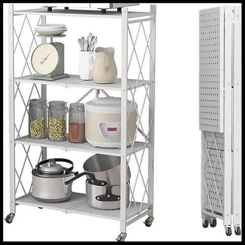 ارفف حديد شبك ابيض4 دور بكفرات